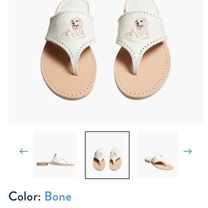 Jack Rogers sandal with dog stitched on